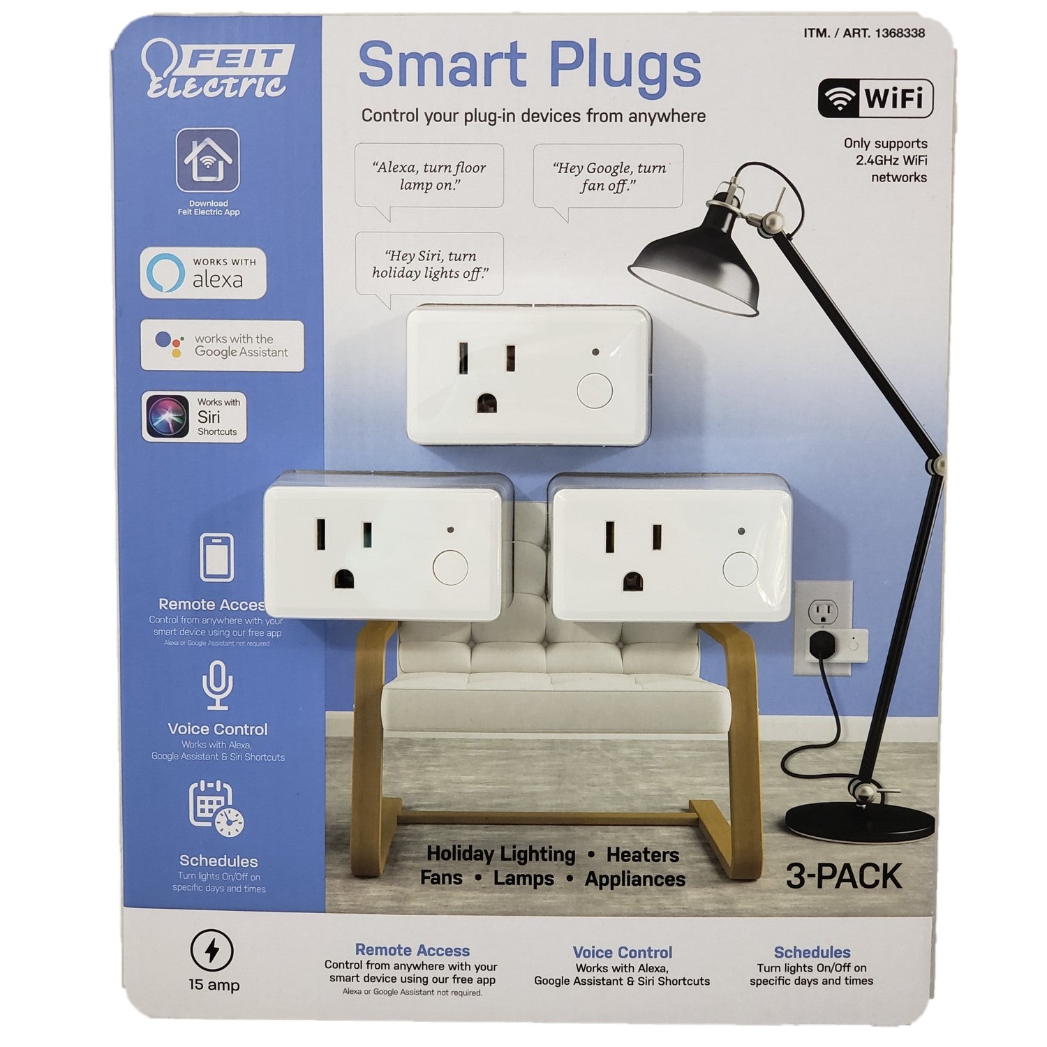FEIT Electric Smart Outdoor Plugs 2-Pack 